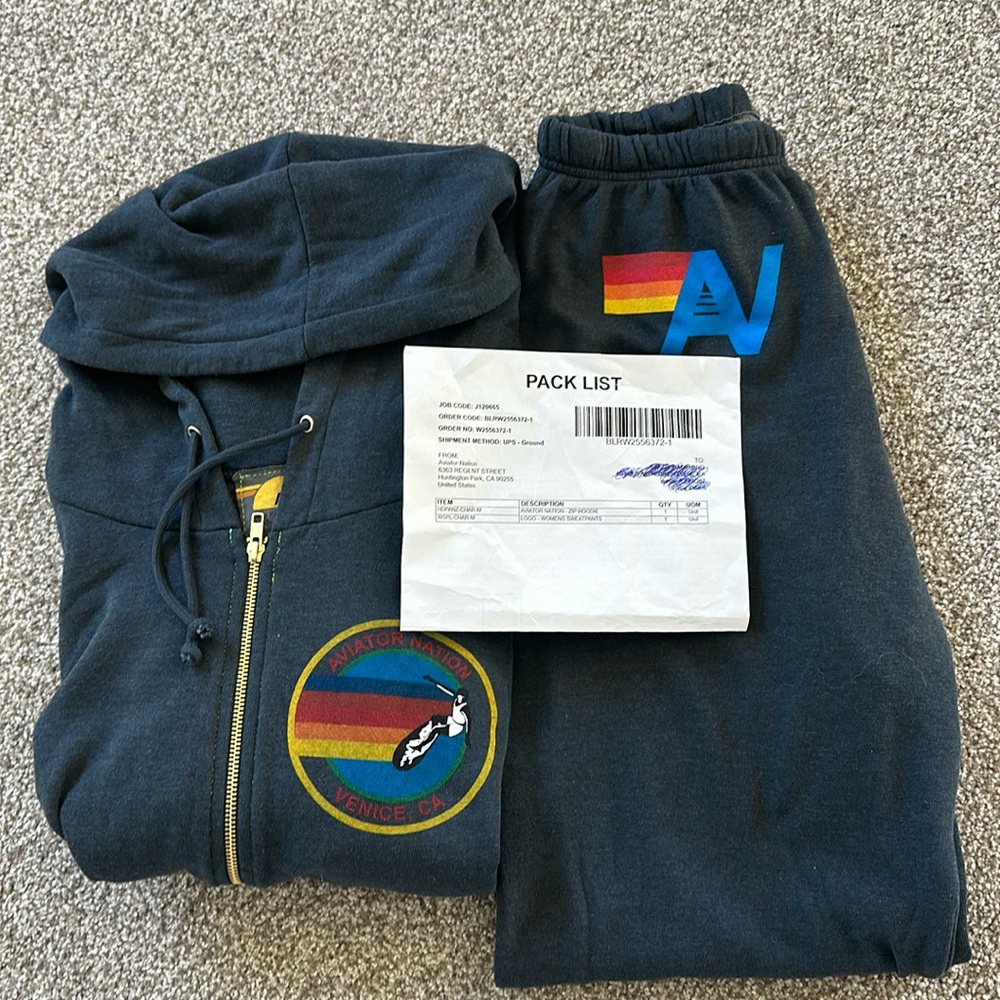 Brand New Aviator Nation sweatsuit size M